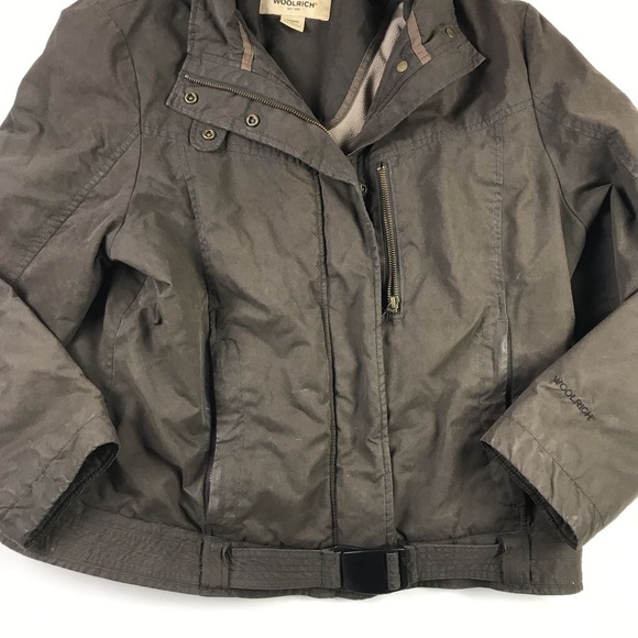 Woolrich Womens Jacket Brown Zip Up Lined Pocket L - Picture 3 of 8